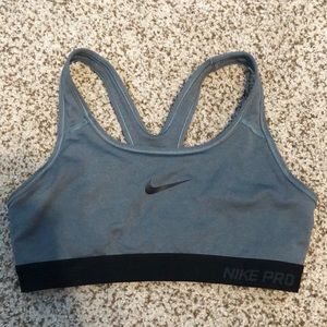 Grey Nike Pro Sports Bra